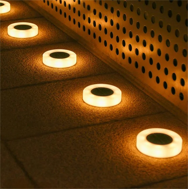 New Arrival 8W LED Solar Ground Lights Outdoor Disc Warm White IP65 Waterproof Solar Floor Lamp