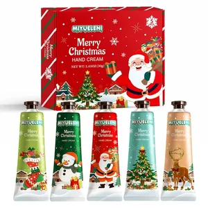 5 Pieces Christmas-exclusive Hand Cream Natural Ingredients Scent for Intense Hydration Gentle Soothing Effective Reduction Hand