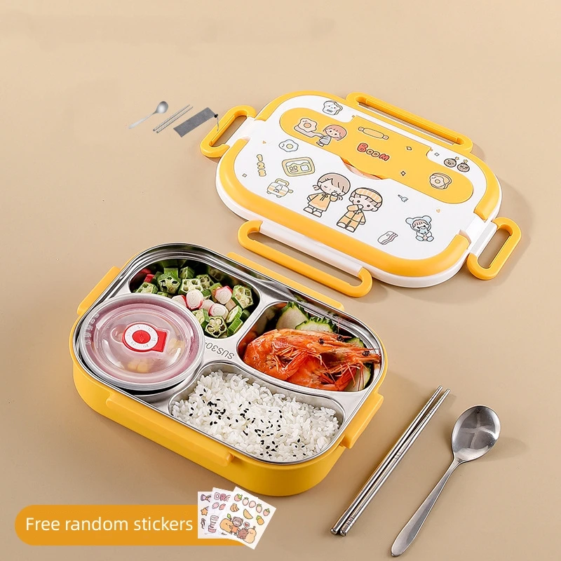 C22 Лидер продаж Прекрасный 304 из нержавеющей стали детский Ланч-бокс «DIY» Портативный Ланч-бокс «DIY» удобный герметичный школьный бокс для бенто