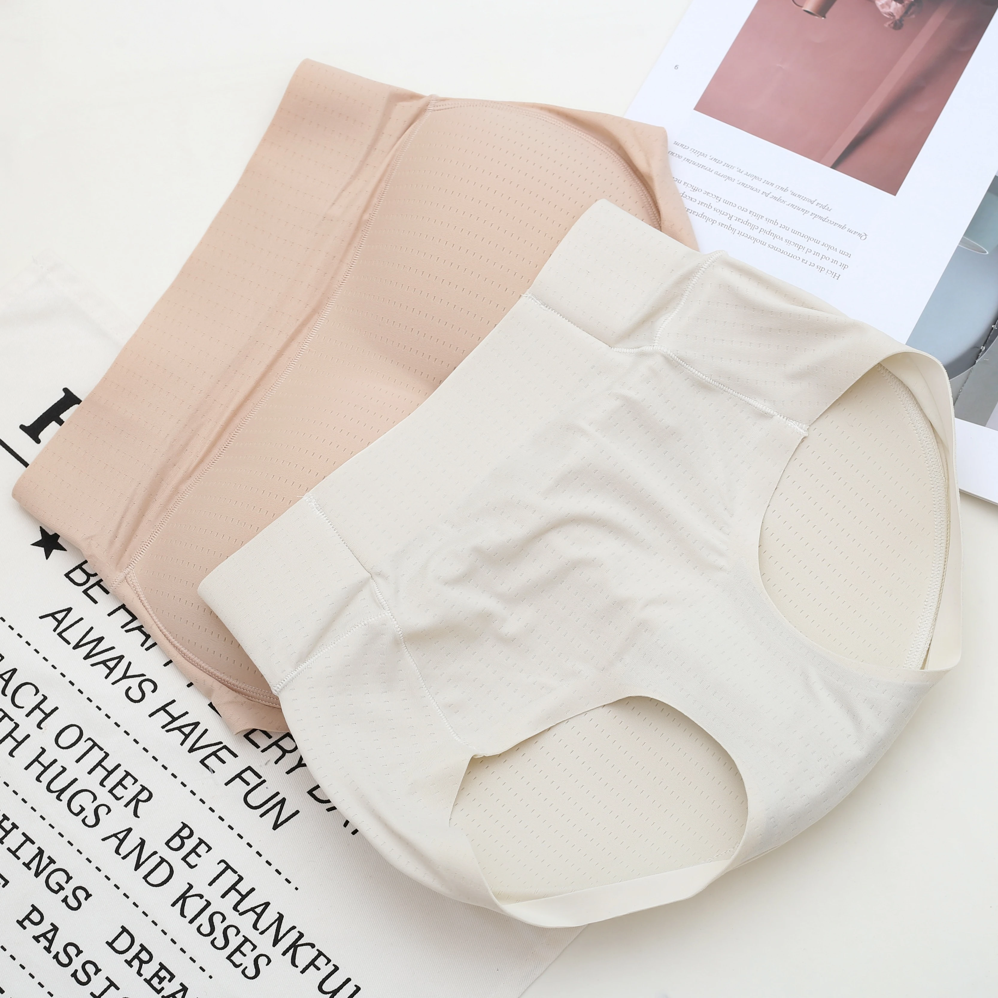 High Waist Hip Enhancer Panty for Women - Seamless Butt Lifter with Breathable Mesh, Tummy Control Shapewear Briefs