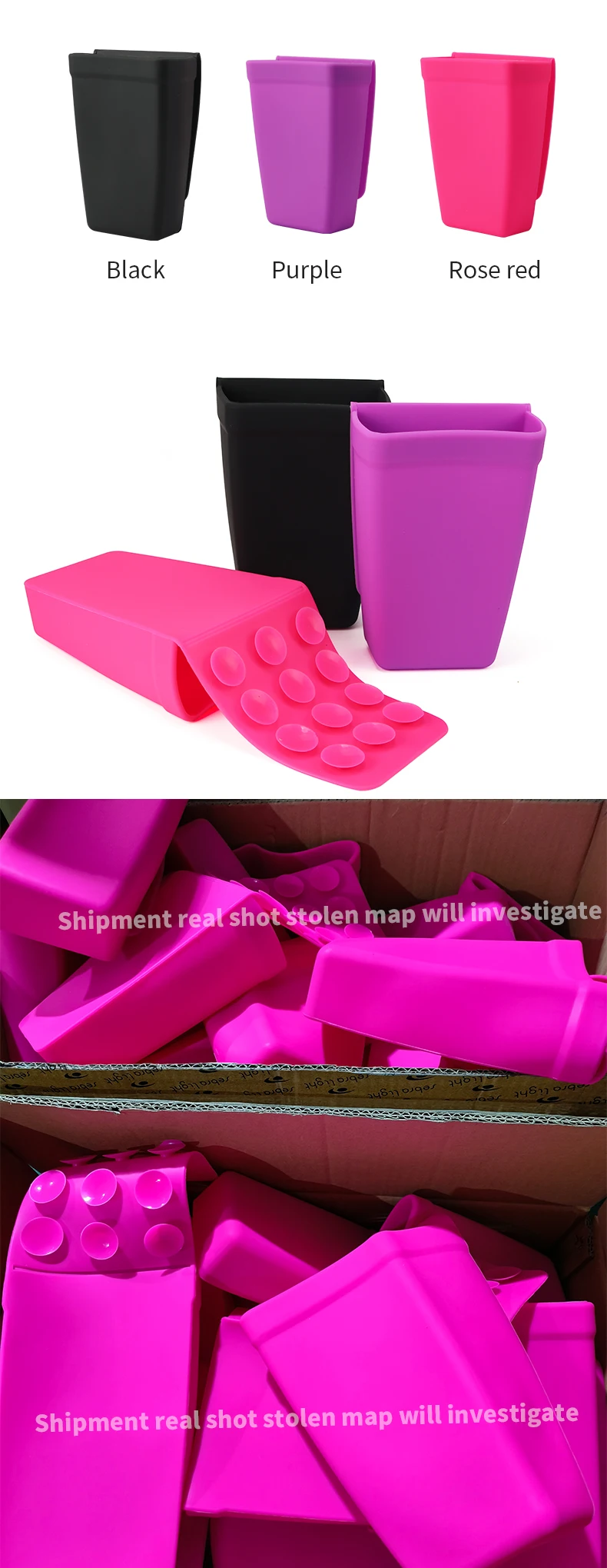 2023 Trending Products Soft Silicon Stylist Pouch Silicone With Suction Hair Storage Holder