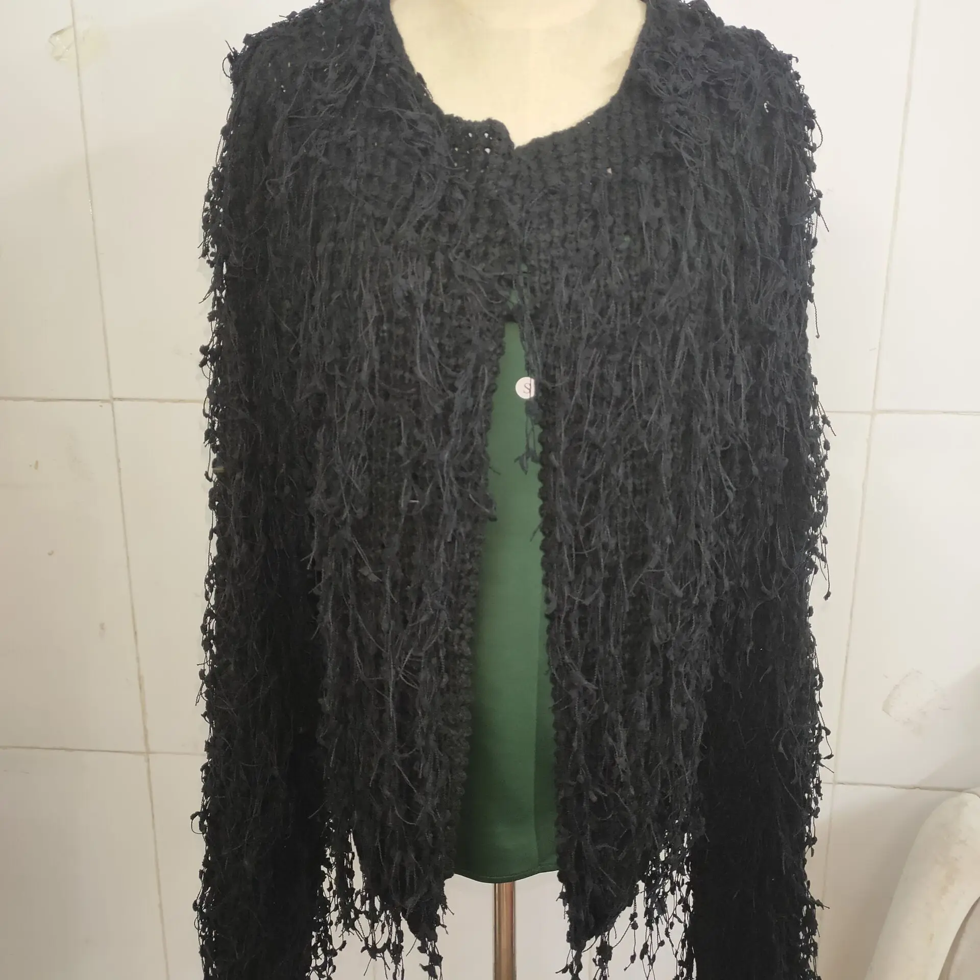 crochet shaggy sweater