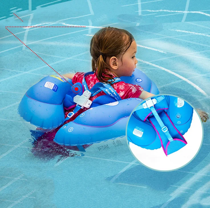 Details about   Infant safety free inflatable lying ring with awning swimming ring household toy 