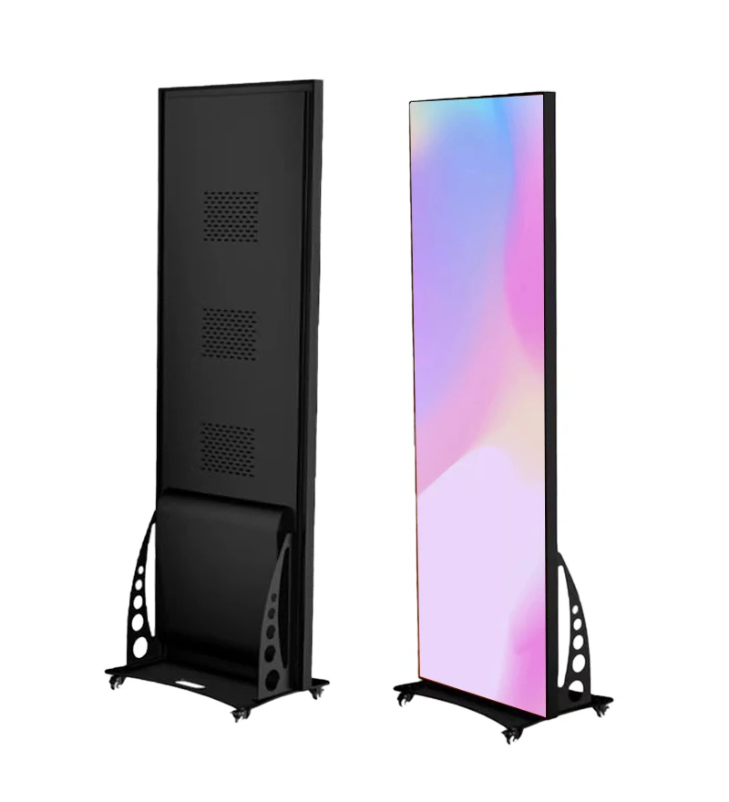 P2.5 Vehicle Led Screen Poster Holder Led Floor Standing Display Panel Led Advertising Poster Sign