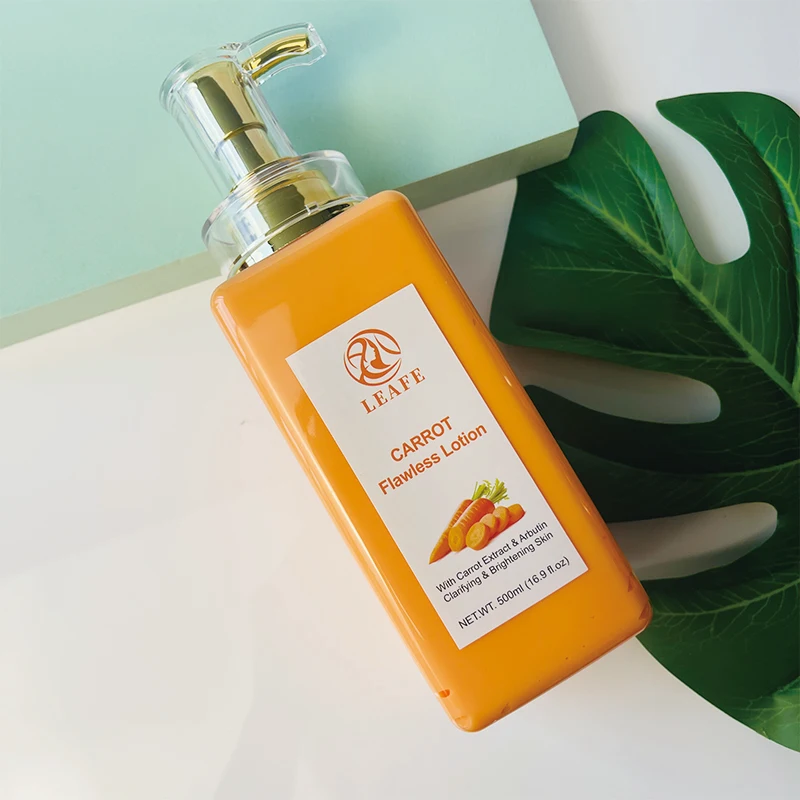 Premium Carrot Skin Care Lotion Body Whitening Face Brightening Glowing Body Milk Cream