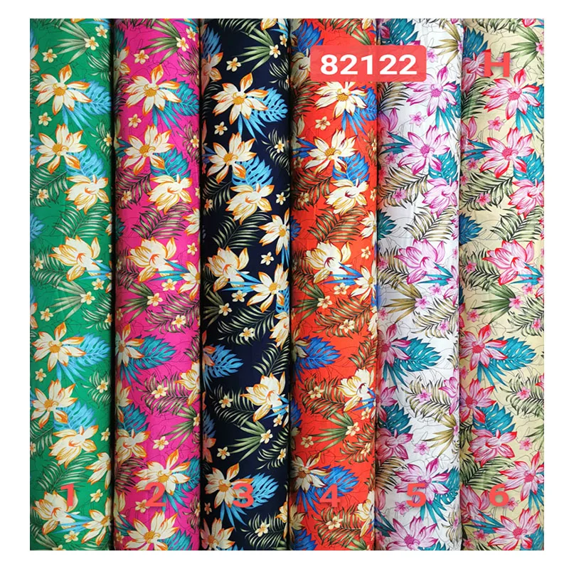 Professional Best Sale Customized Flower Design Printed Rayon Fabric