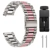 silver with pink
