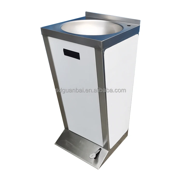 Foot Operated Hand Wash Sink Customized Portable Stainless Steel Lab Sink For Hospital Use Mini