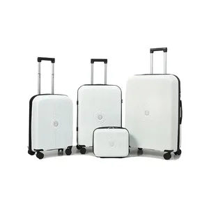 Unisex Luxury Spinner Suitcase Set Designer Travel Luggage Tsa Lock Customized PP Plastic Trolley Bags 3 Pieces Made