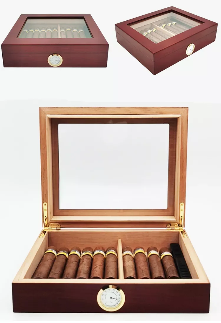 Wooden Box With Hinged Lid Wooden Box Solid Cigar Humidor Box Case