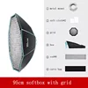 Softbox nero da 95 cm+griglia
