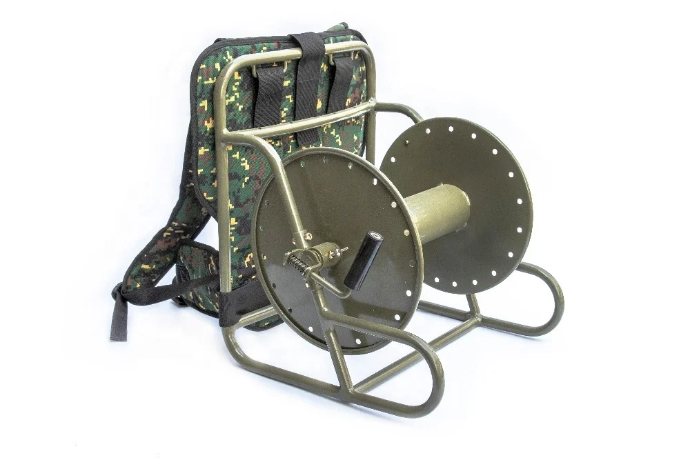 Motorized Retractable Fiber Drum Cart - 1500m Cable Reel
