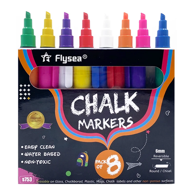 Advanced Pack 12Color Liquid Chalk Markers Erasable Chalkboard Pens for  Kids Art