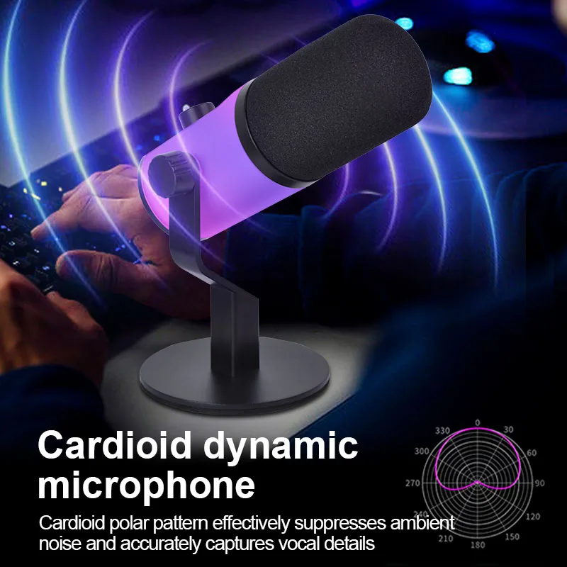 ZX777 Dynamic Microphone for Podcasting - Wired Desktop Recording