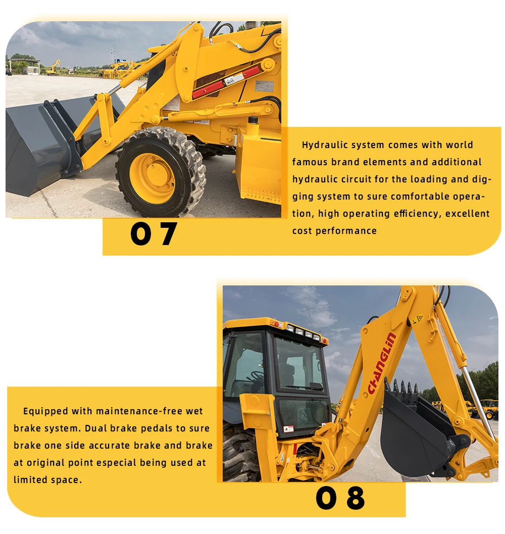 Changlin Backhoe Excavator China Big Factory 7.6 Ton Brand Engine