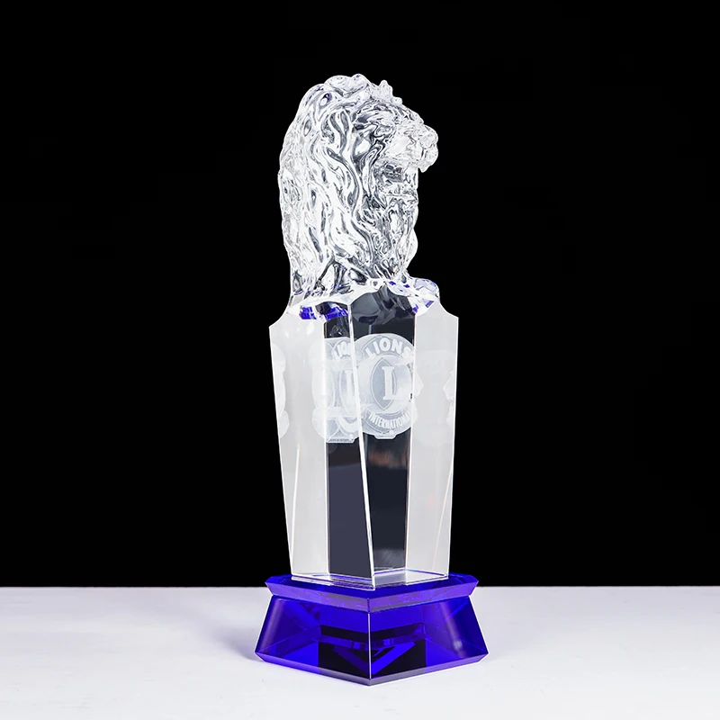 Factory wholesale custom crystal model statues carved k9 crystals special design horse glass trophy supplier