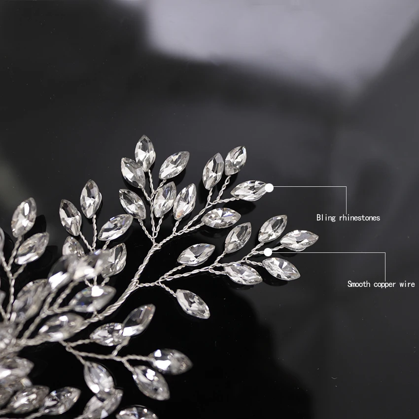 New Fashion Hot Sale Rhinestone Copper Wire Hair Jewelry Women Pin