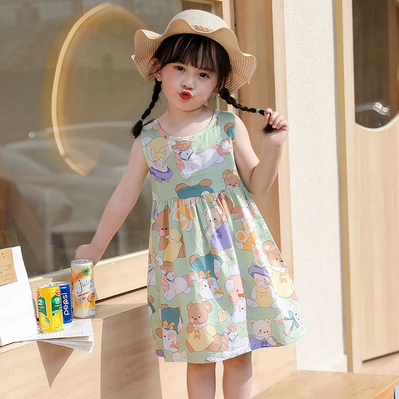 Thailand Style Summer 1-5 Years Baby Girl Cheap Floral Dress For Kids ...