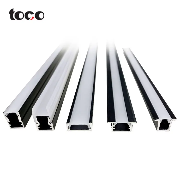 Toco Aluminium Led Profile Black Led Aluminium Profile Led Strip Light Led Aluminium Profile Outdoor