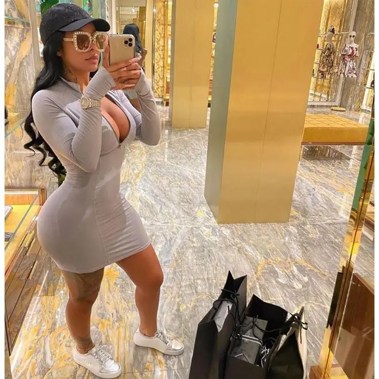 Bodycon Mini Long Sleeve Fall Clothes 