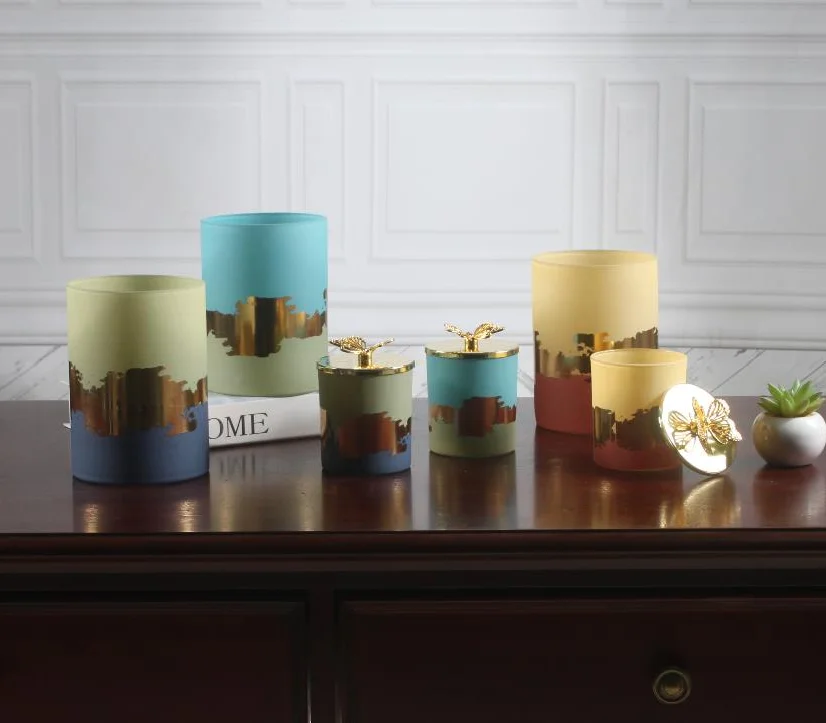 Wholesale Luxury Empty Glass Candle Jars With Lid For Candle Making