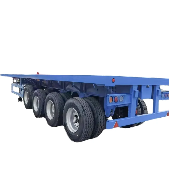 Factory Direct 40ft High Bed Container Trailer CIMC 50T Transport Truck with Four-Axle Semi-Trailer