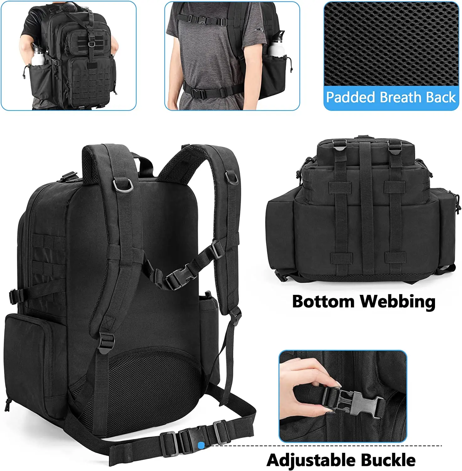 2 In 1 Tactical Outdoor Emergency Backpack Medical Supplies Bag For Hiking Trekking Hunting Camping First Aid