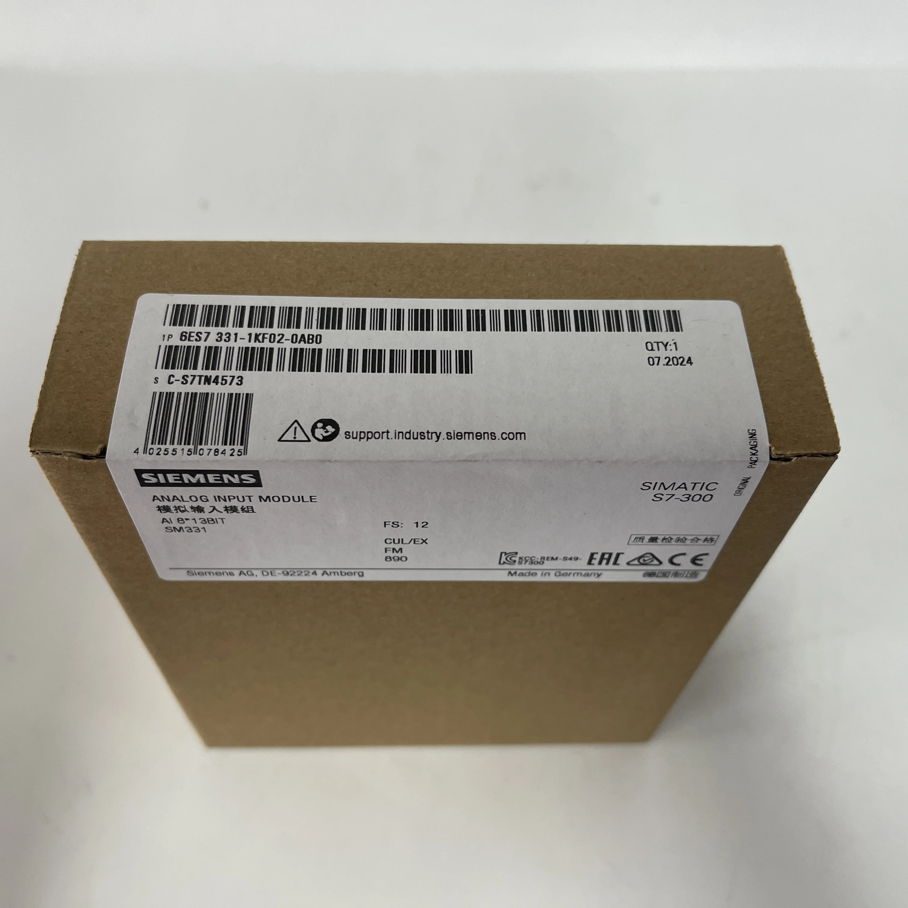 SIEMENS Analog Input Module (SIMATIC S7-300) 6ES7331-1KF02-0AB0 SIEMENS Analog Input Module (SIMATIC S7-300) 6ES7331-1KF02-0AB0
