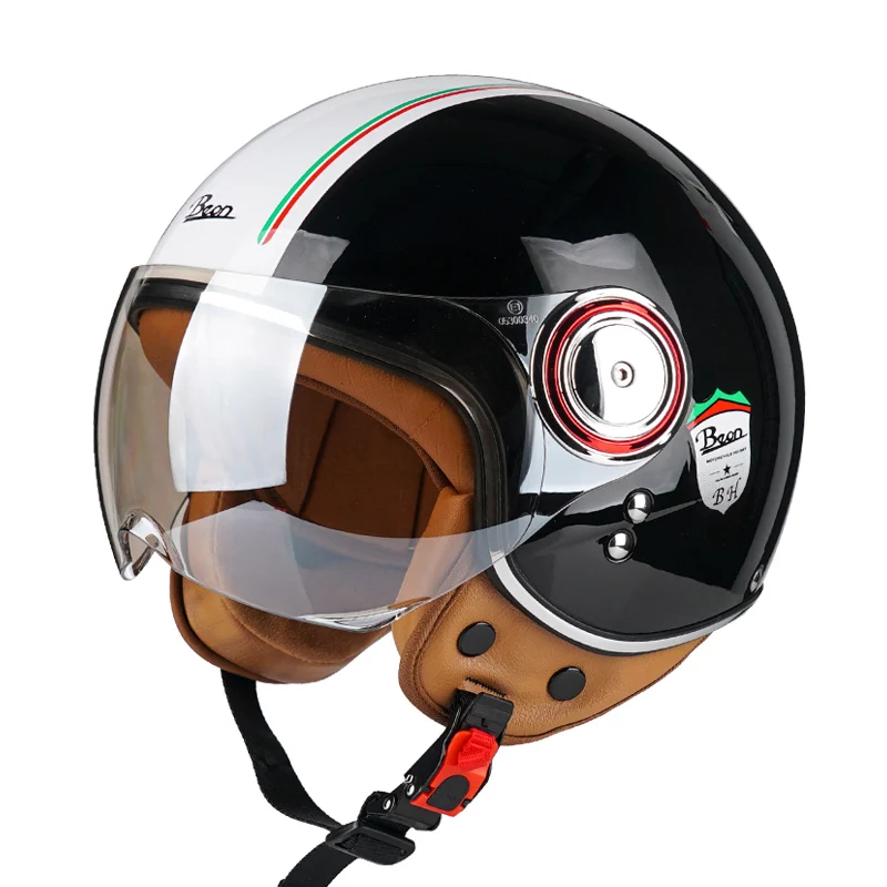 Креативный винтажный мотоциклетный открытый шлем полушлем в стиле ретро подходит для мужчин и женщин верховой езды