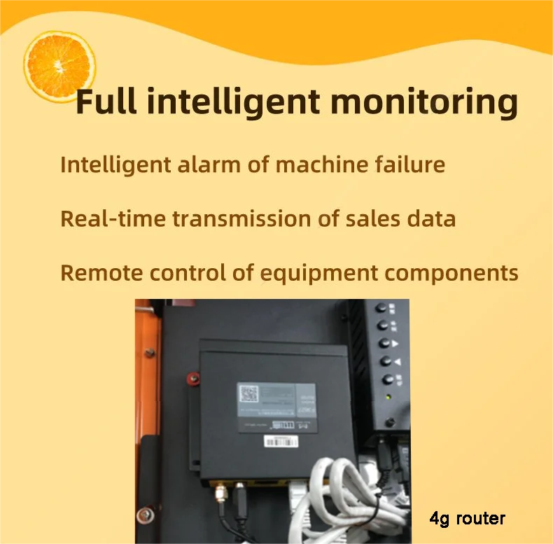 Fully Automatic Natural Fruit Juice Dispenser Fresh Lemon Orange Juice