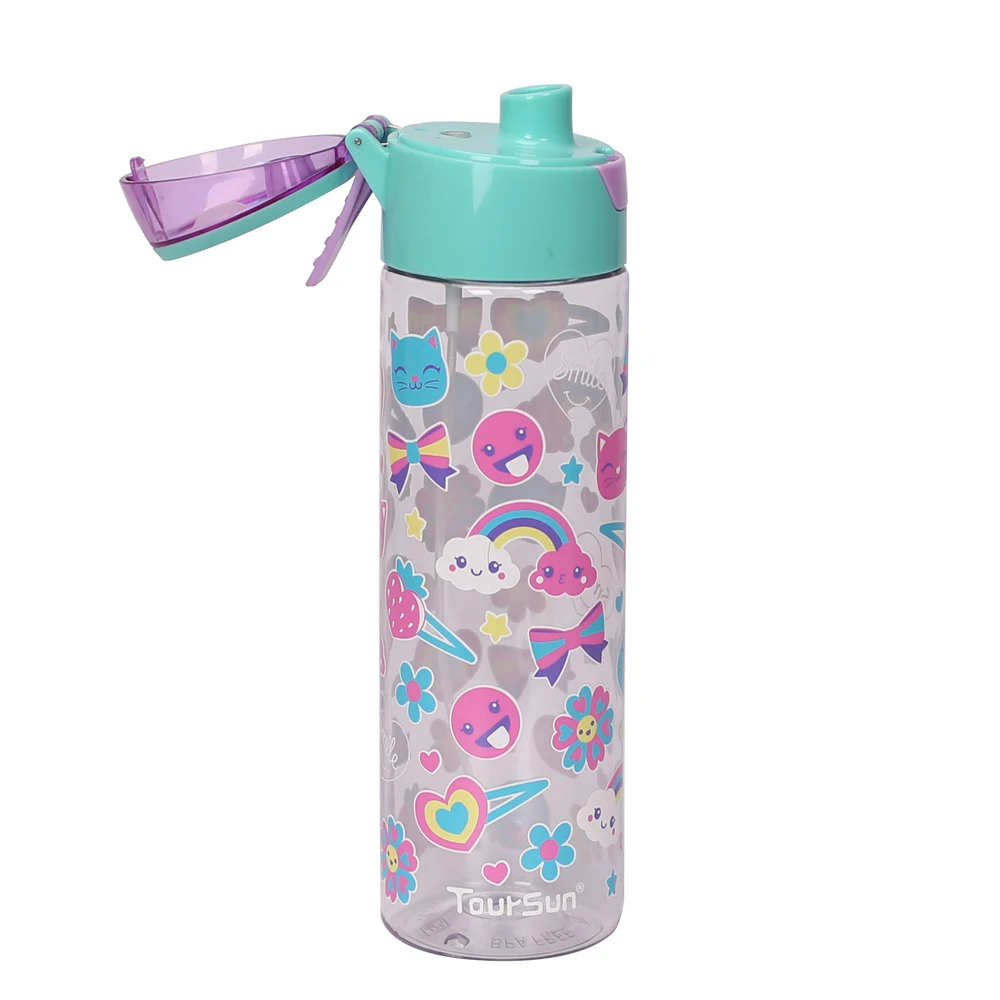 Toursun Plastic Drinking Water Bottles 750ml Sports Mist Spray Bottle