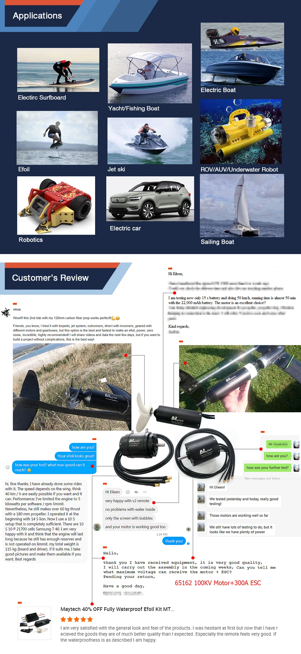 Maytech 120180 120kv Watercooled Fully Waterproof Inrunner Motor For Surfboard Electric Jet