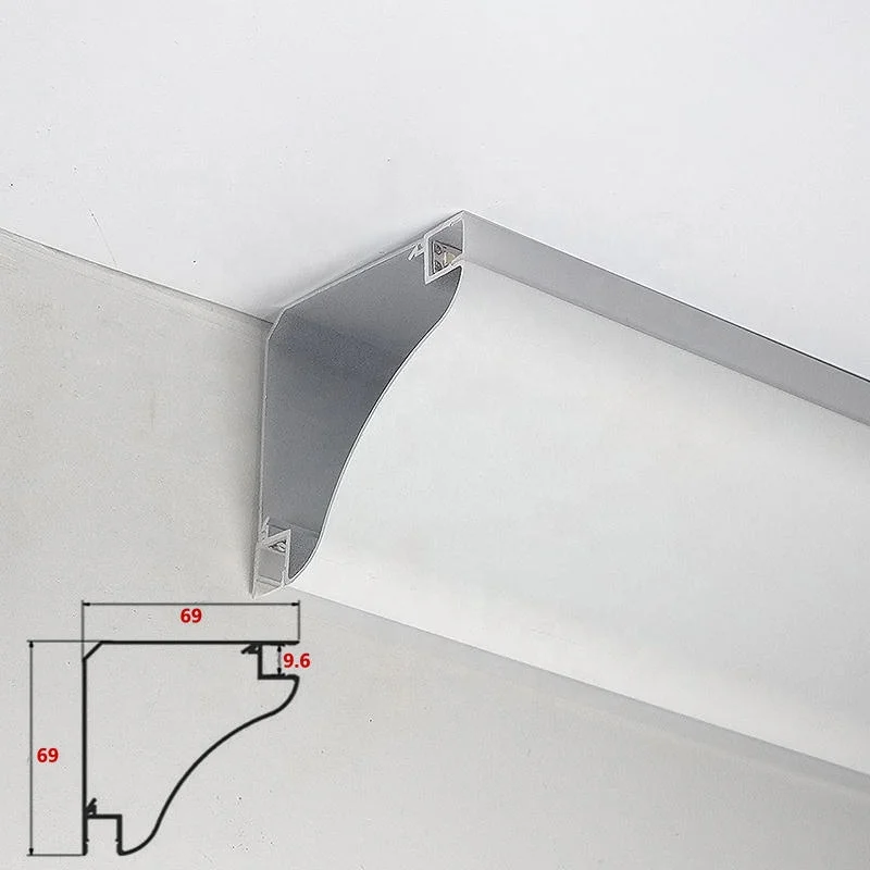 double-sided luminous top corner free ceiling
