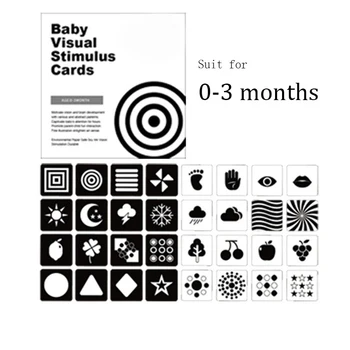 Baby Visual Stimulation Flash Card Montessori Educational Black White Colorful Flashcard High Contrast Book Toddler Toys Gifts