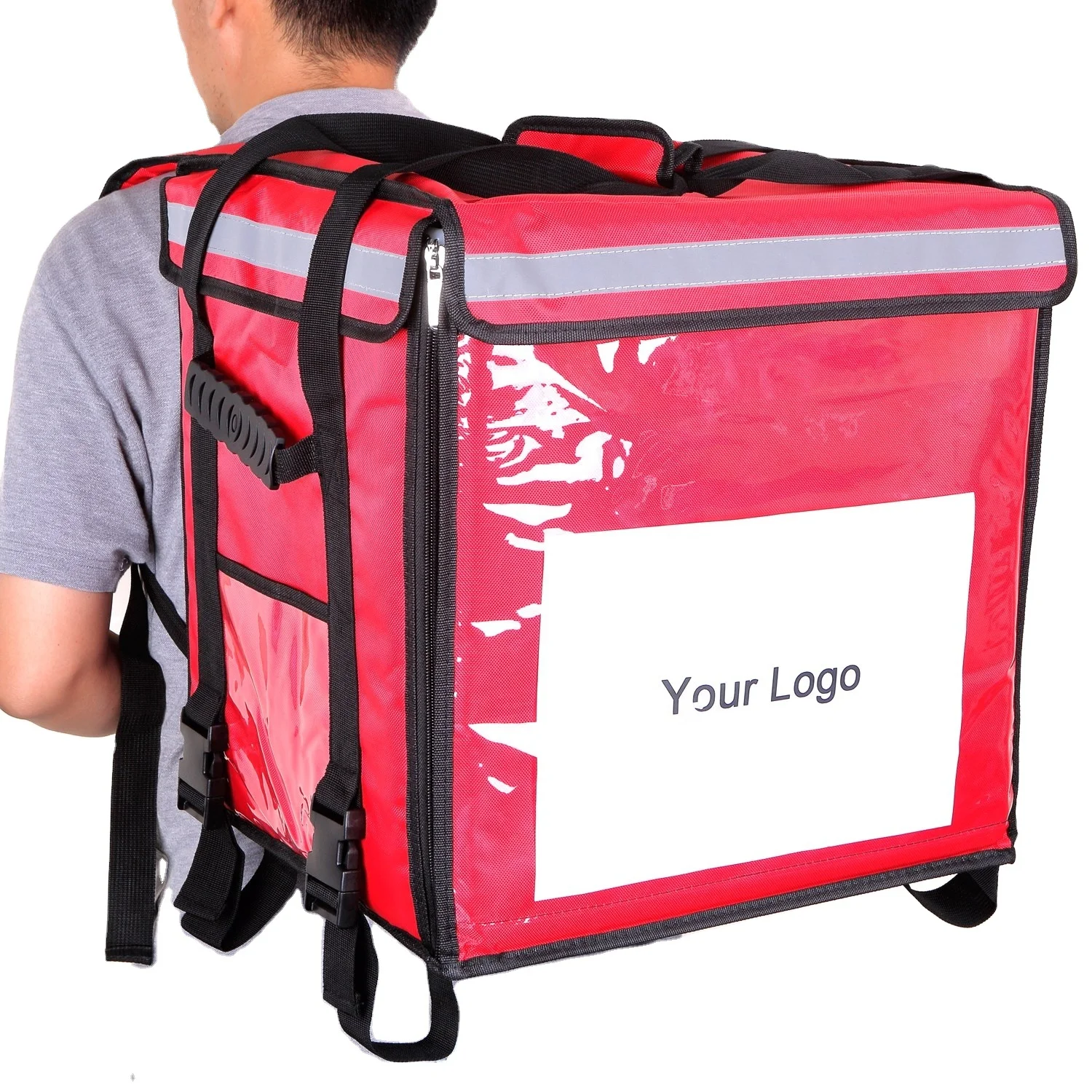 Big Waterproof Thermal Motorcycle Bike Backpack Food Delivery Bag