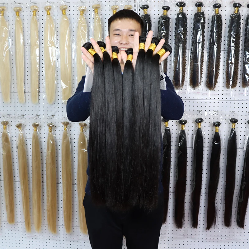 Tissage-Cheveux-Humain En Gros Cheveux Naturel Malaysian Virgin Hair Vendor 9A Human Hair Peruvian Bundle Hair Extension 30inch