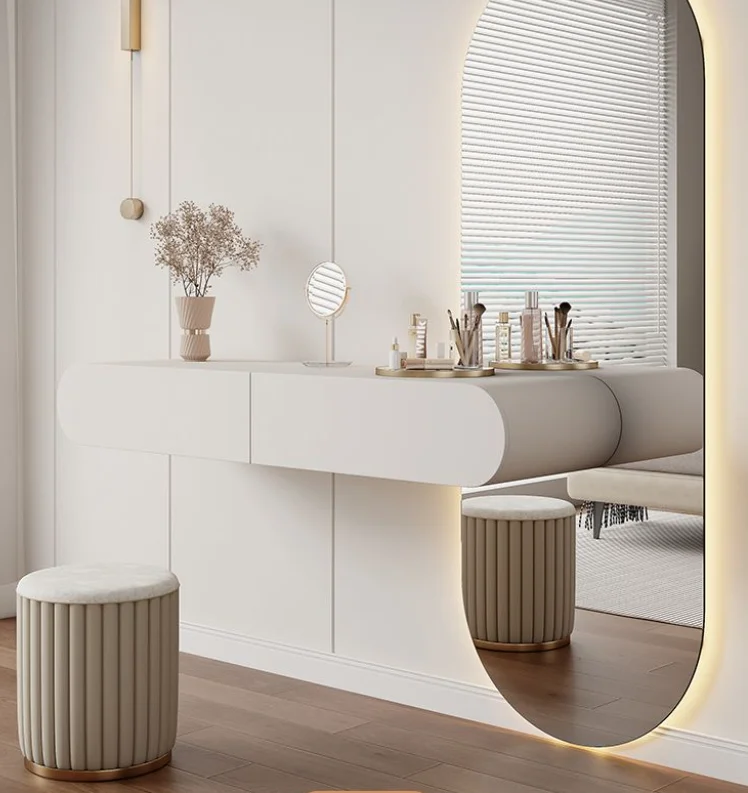 Suspended Wall-mounted Dressing Table Bedroom Modern Minimalist Bedside Cabinet Dressing Table Integrated Small Apartment Suspen