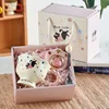 Pink cat-hand warmer set