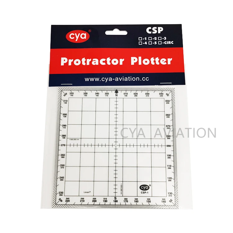 50 pcs/lot CYA CSP-1 Square Aviator Map Protractor wholesale - Free Shipping