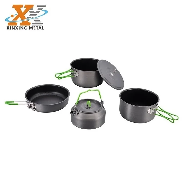 Compact and Space-saving Cookset Mess Kit Camping Dinner Set Picnic Tableware 