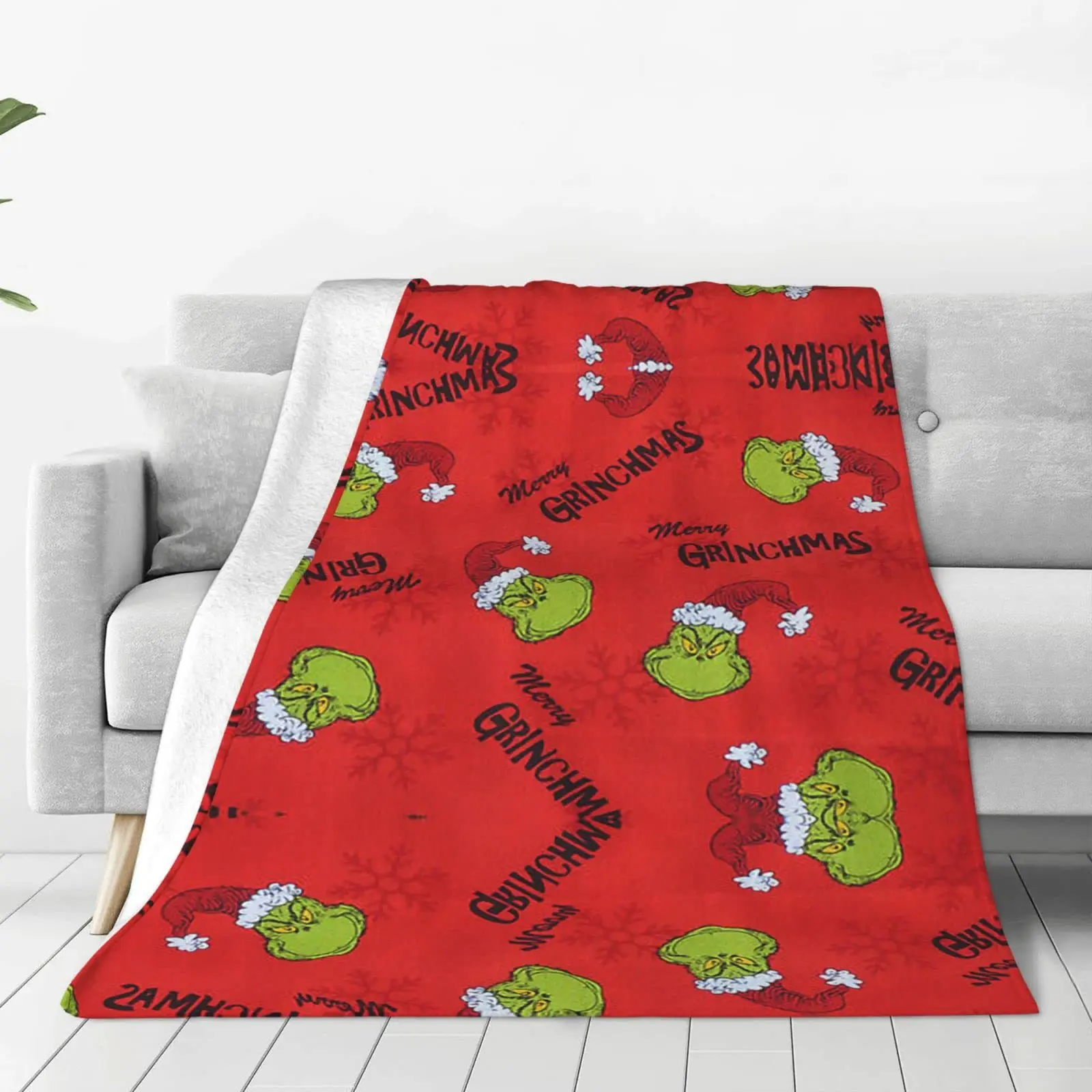 Super Soft The Christmas Grinch Name Fleece Throw Blanket Buy Christmas Blanket,Christmas