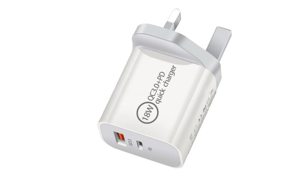 Pd18w charger QC 3.0 fast charging head 20W dual port qc3.0 + PD Anglo Australian fast charging charger