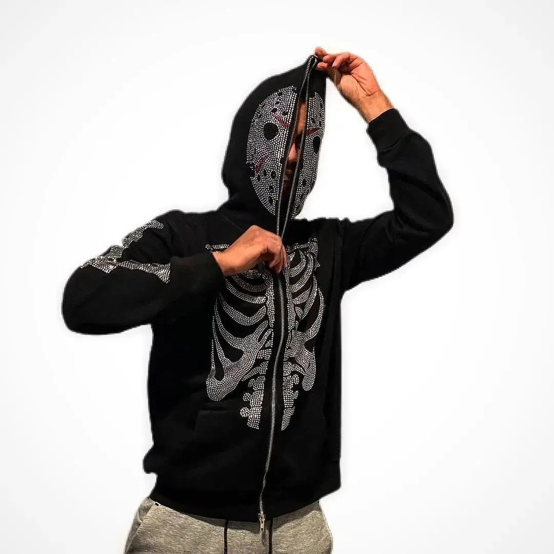 Custom Full Face Zip Hoodie Plus Size Men's Hoodies Designer Streetwear