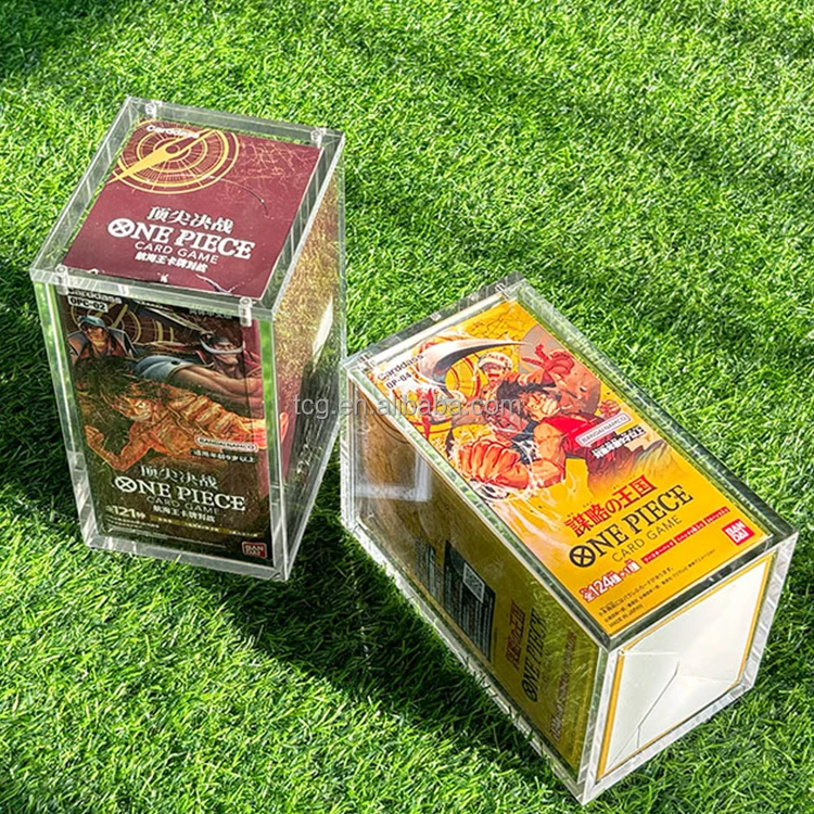 TCG Wholesale Custom Acrylic One Piece the Four Emperors Booster Box OP-09  Japanese Trading Card Game Display Case
