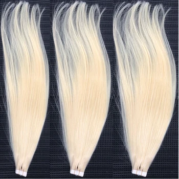 Wholesale Tape In Hair Extention Natural Looking 100% Human Ombre Tape Hair Double Sided Blond Tape Hair Extensions