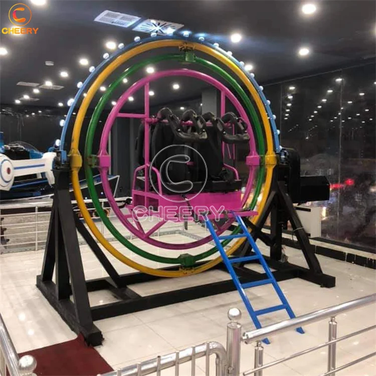 Thrilling Gyroscope Chair 360 Degree Rotating Amusement Park Rides 3D Human Gyroscope