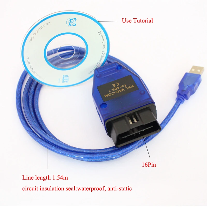 KKL VAG-COM 409.1 OBD2 USB Cable