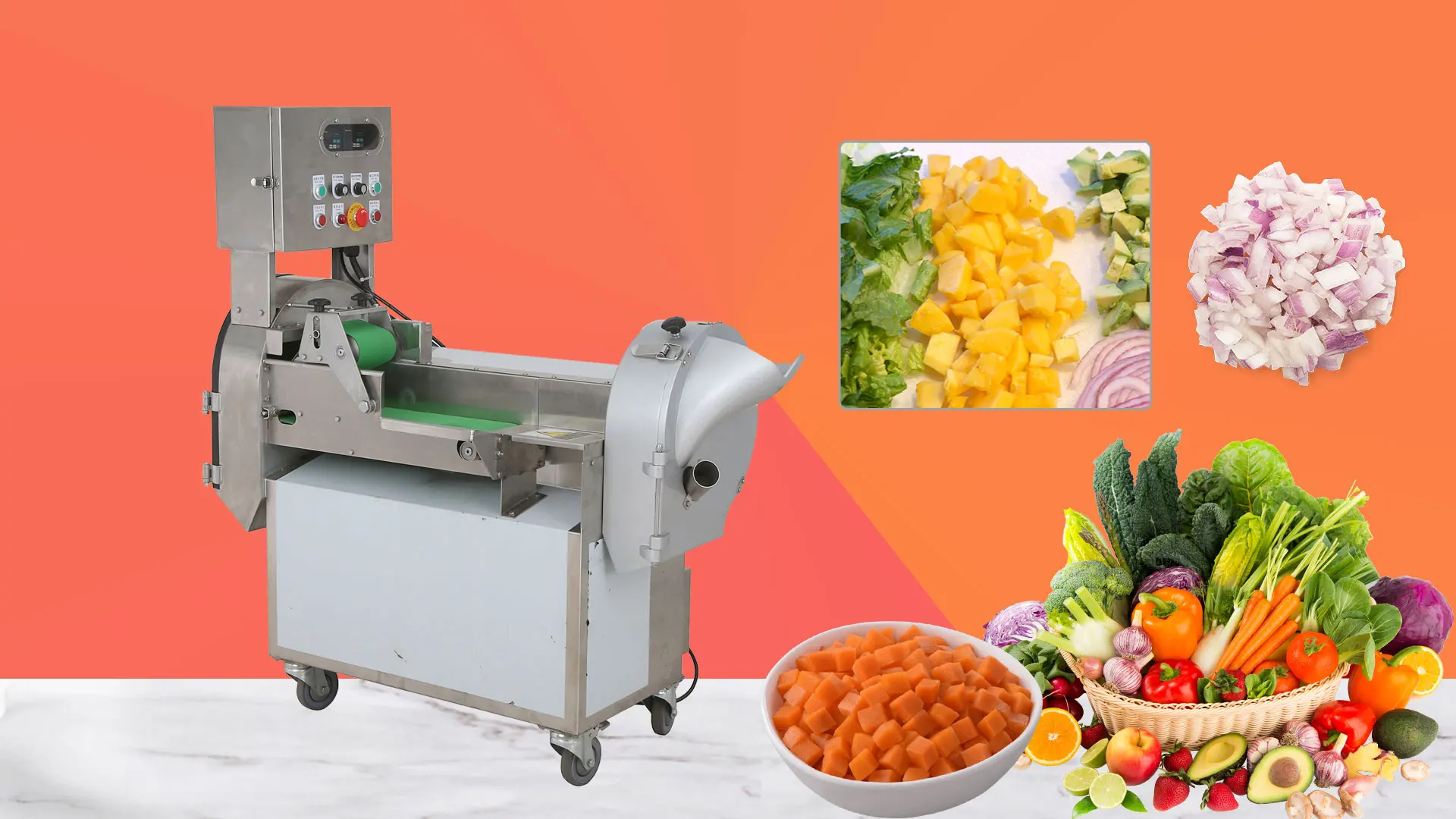 300-1000kg/Hour Ginger Slicer Radish Slicer Automatic Vegetable Slicer -  China Vegetable Dicing Machine, Vegetable Cutting