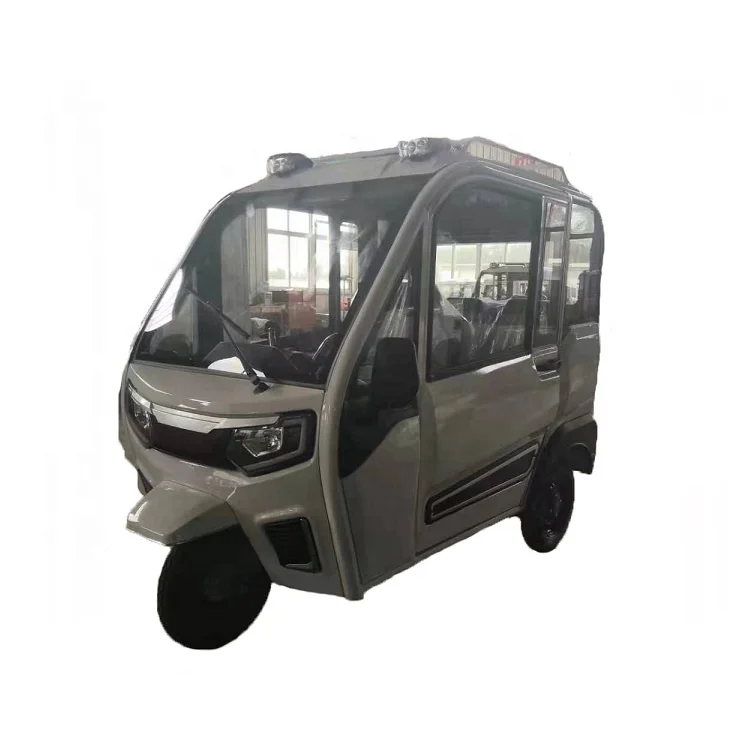 Three Wheels Cargo Electric Tricycle Motorcycle Rickshaw Fully Enclosed Mobility Scooter Cargo Scooter Motor with Cabin