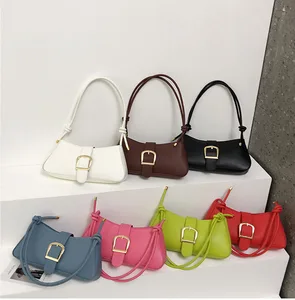Female Crossbody Handbag Simple Design Lady Elegant Messenger Bags PU Women Underarm Shoulder Bag Custom Opp Bag